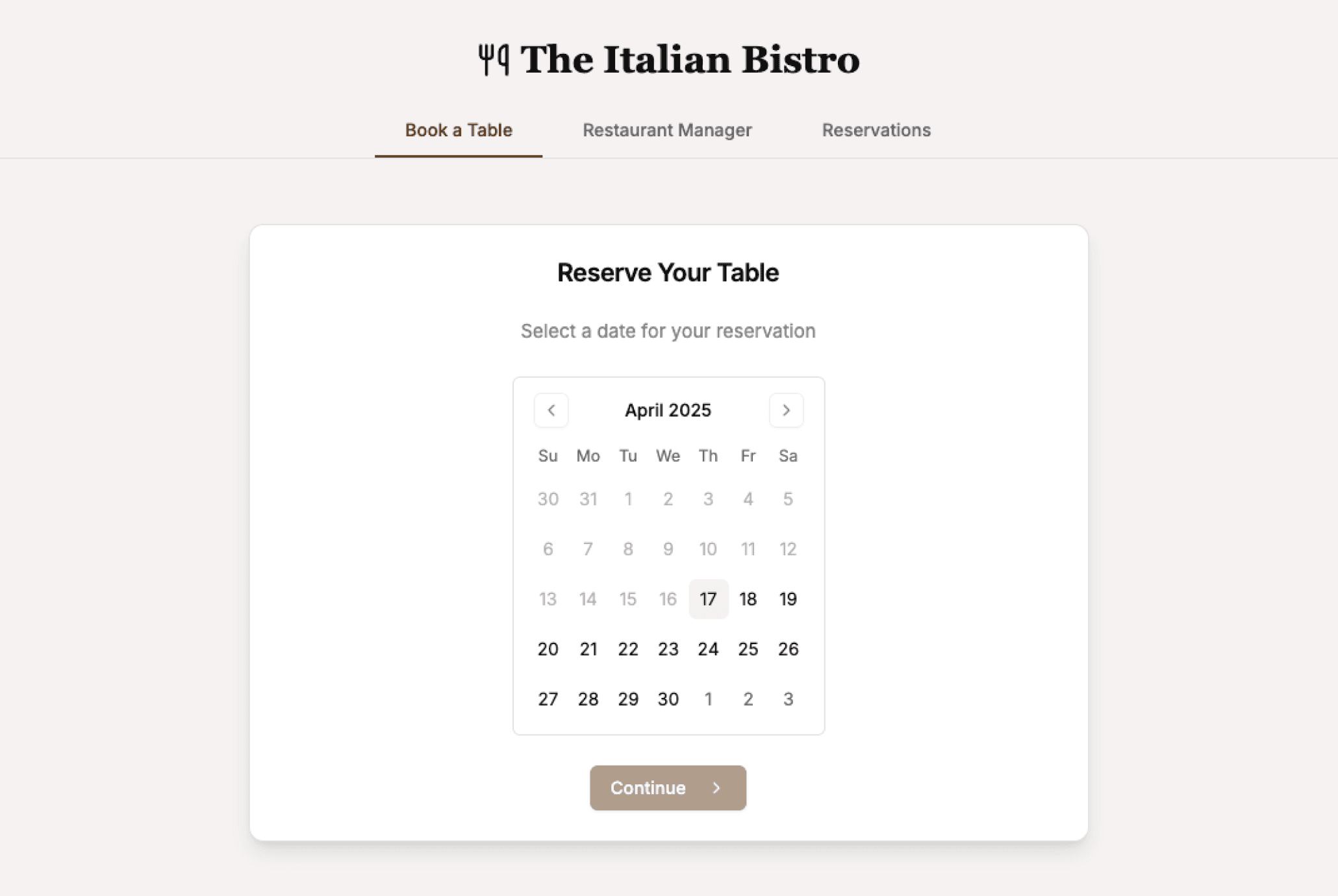 Restaurant Manager