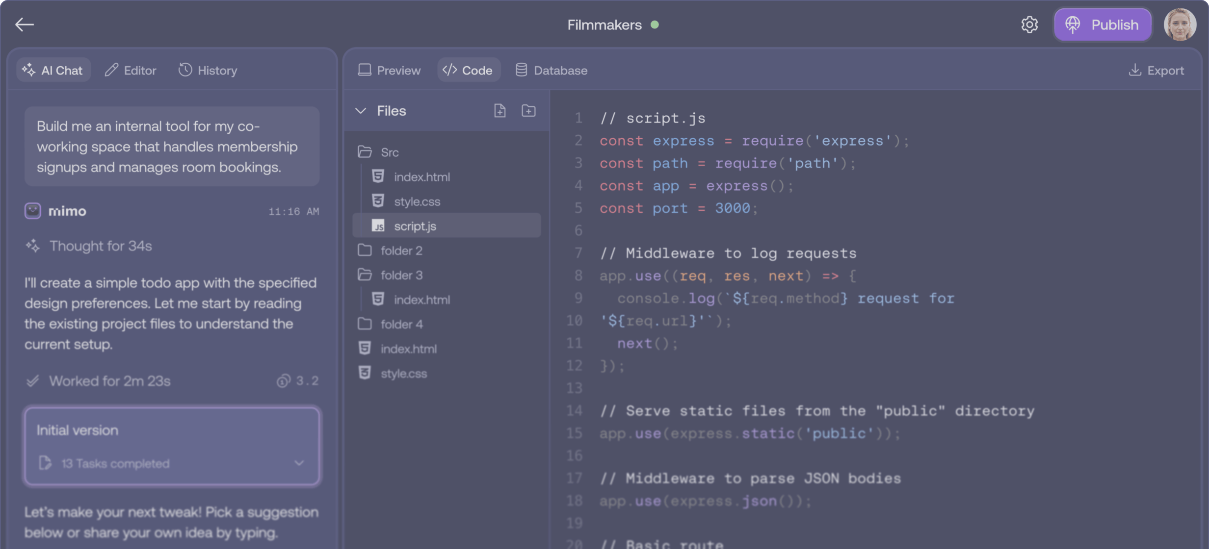 Code editor