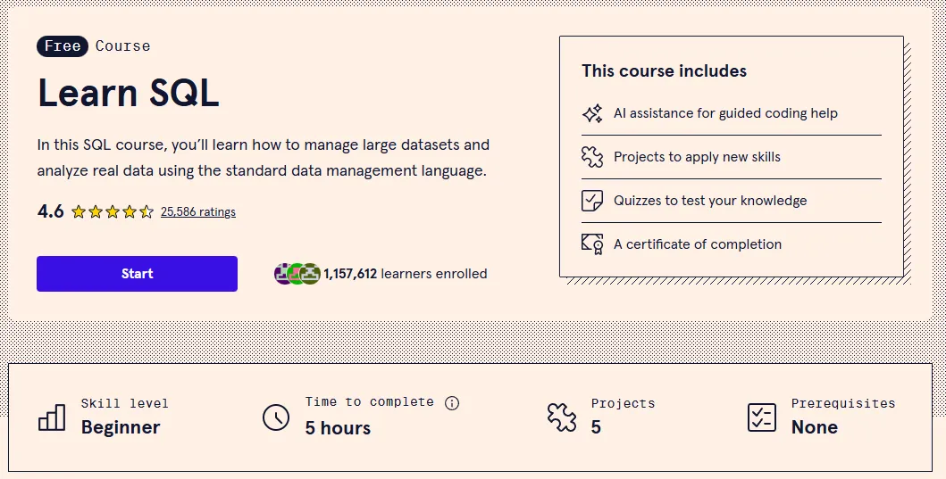 Codecademy Learn SQL