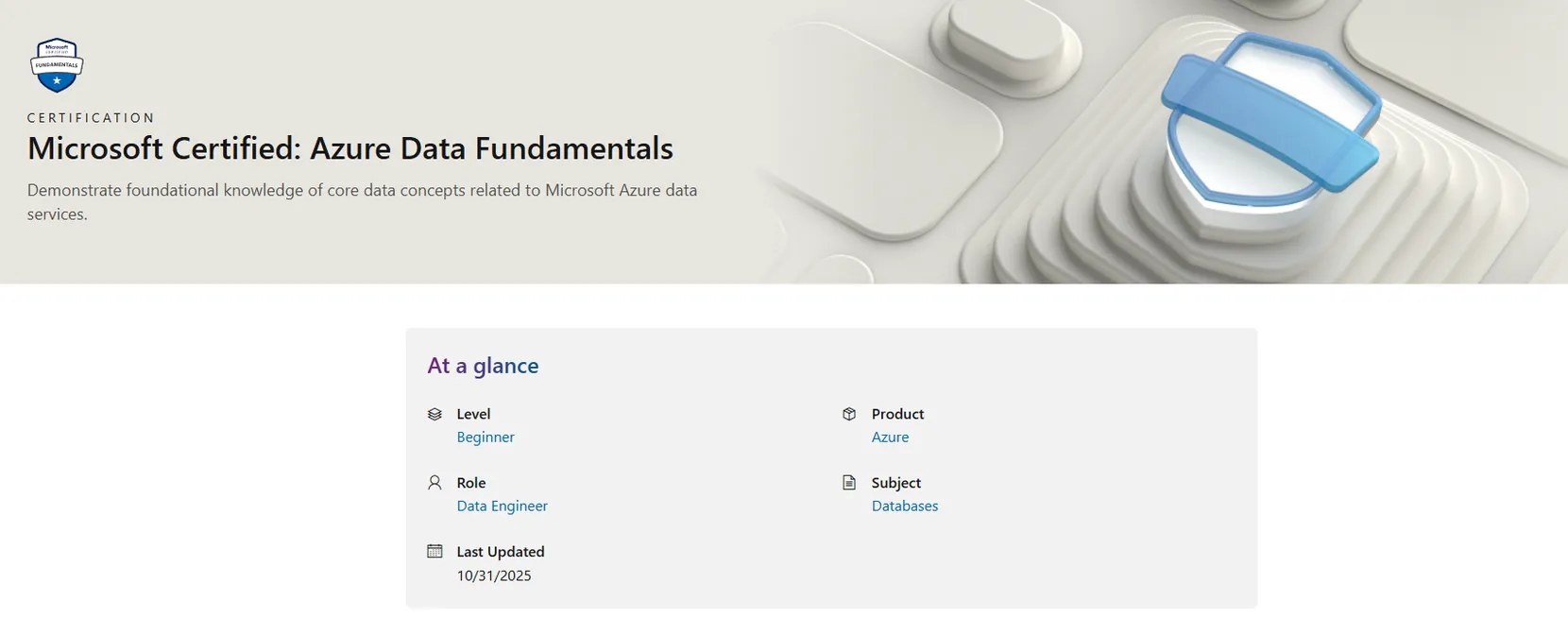 Microsoft Azure Data Fundamentals Certification