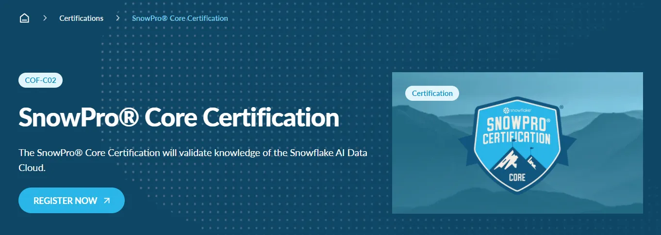 Snowflake SnowPro Core Certification