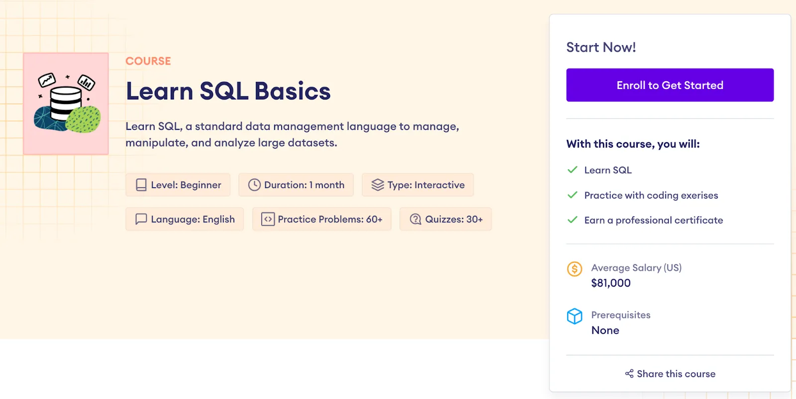 Learn SQL basics by Programiz