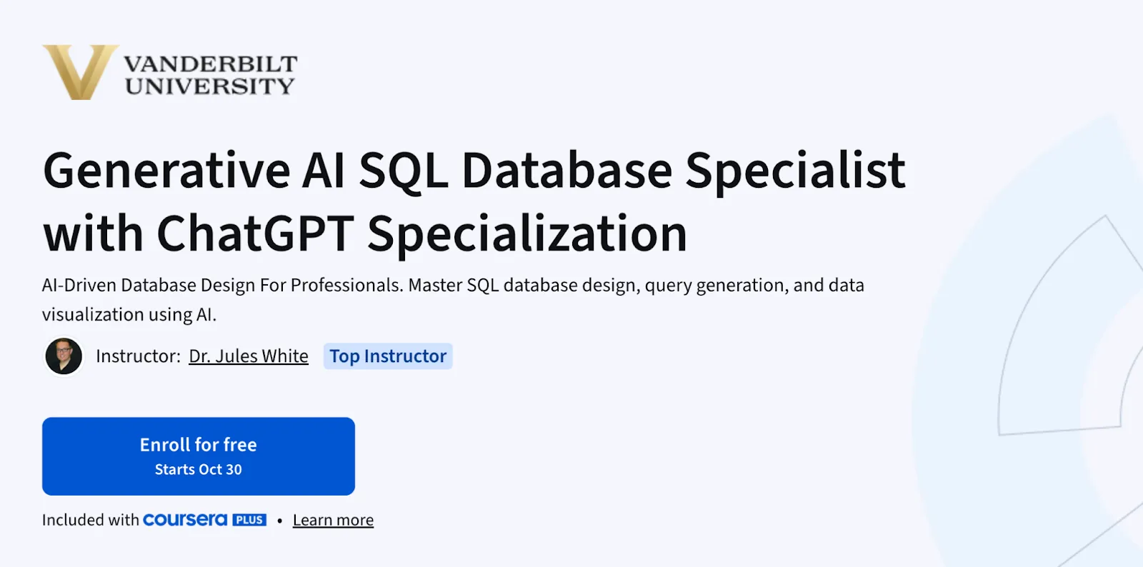 Generative AI SQL Database Specialist with ChatGPT Specialization