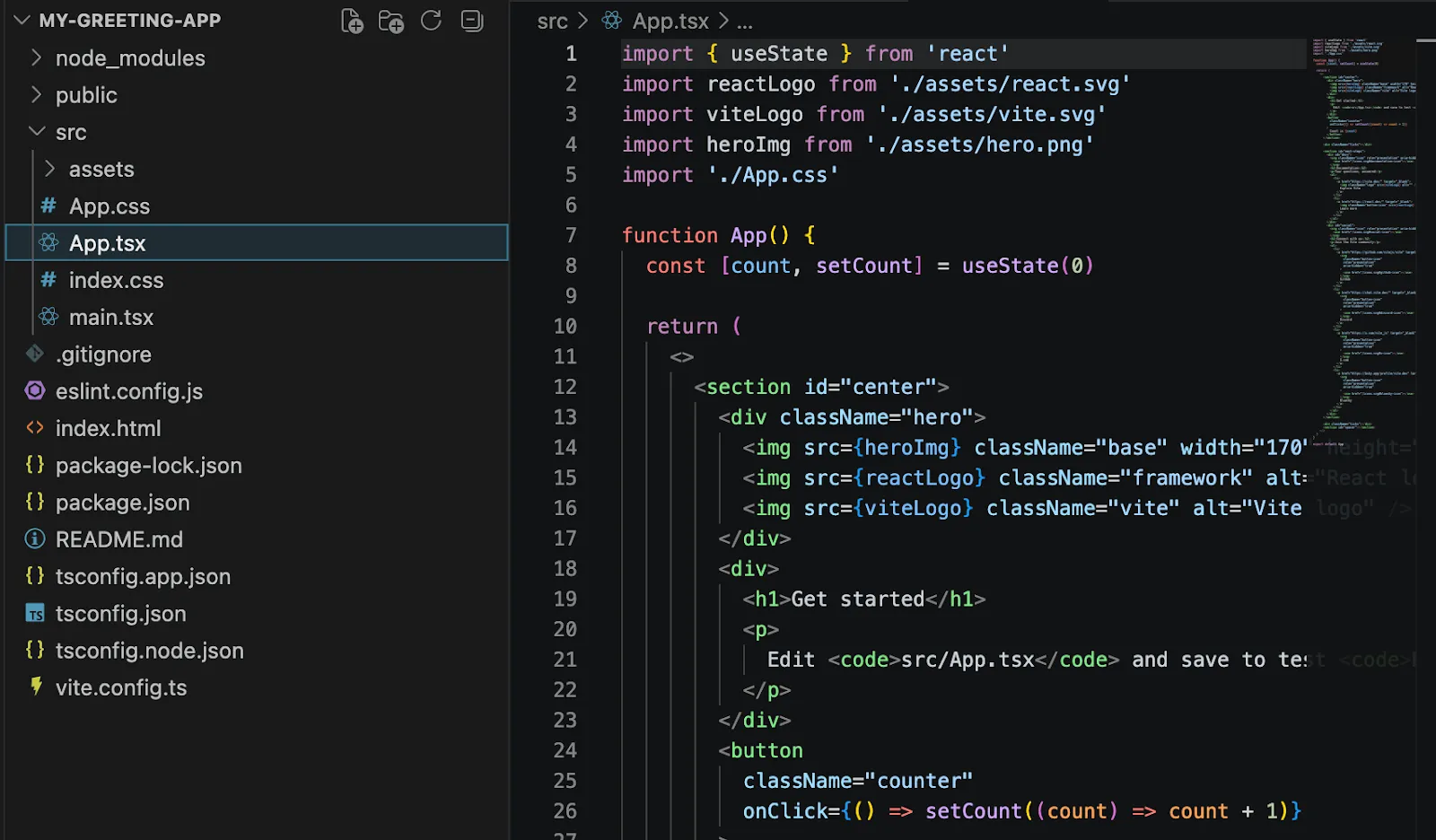 Opening your code in the editor