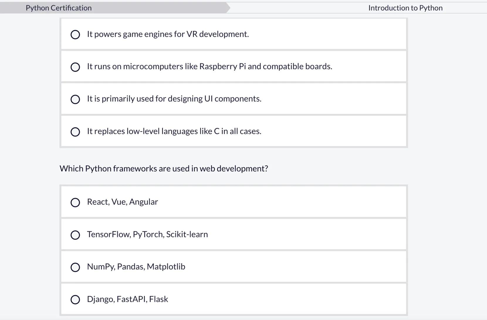 freecodecamp Python certification